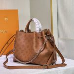 Louis Vuitton Bella Tote Mahina Perforated Leather Arizona Brown 32cm M59655 - Image 5