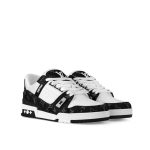 Louis Vuitton Trainer Sneaker Black And White 1A9Jgb - Image 9