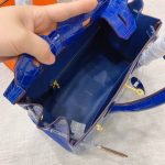 Hermes Birkin 30 Crocodile Gold Toned Hardware Dark Blue - Image 7