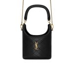 Saint Laurent Gaby Bucket Bag In Black 18Cm 7639611El071000