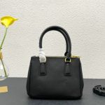 Prada Galleria Saffiano Leather Mini Bag Black 20Cm 1Ba906 Nzv F0002 V Eom - Image 3