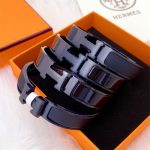 Hermes Mini Clic Anchor Chain Bracelet Black H703203fk01t4 - Image 6