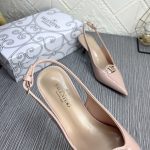 Valentino Vlogo The Bold Edition Slingback Pumps In Patent Leather 60Mm In Beige Rose - Image 6