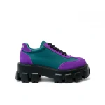 Prada thick-sole genuine leather shoes for couples