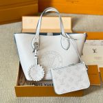 Louis Vuitton Blossom Mahina Bag With Lv Circle Motif White 23Cm - Image 5