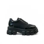 Prada thick-sole genuine leather shoes for couples
