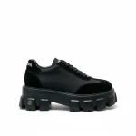 Prada thick-sole genuine leather shoes for couples