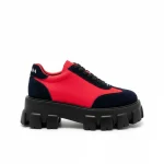 Prada thick-sole genuine leather shoes for couples