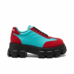 Prada thick-sole genuine leather shoes for couples