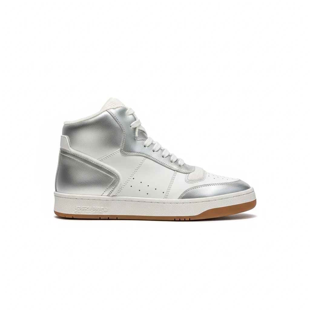 153632-ysl-leather-high-top-sneakers-5-side90view YSL Leather High Top Sneakers - Image 1