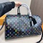 Louis Vuitton X Takashi Murakami Keepall Bandoulière 50 Multicolored Black 50Cm M13745 - Image 3