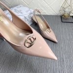 Valentino Vlogo The Bold Edition Slingback Pumps In Patent Leather 60Mm In Beige Rose - Image 9