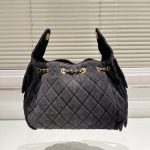 Chanel 25 Small Handbag Washed Denim Black 26cm AS5293 B20520 U0725 - Image 4