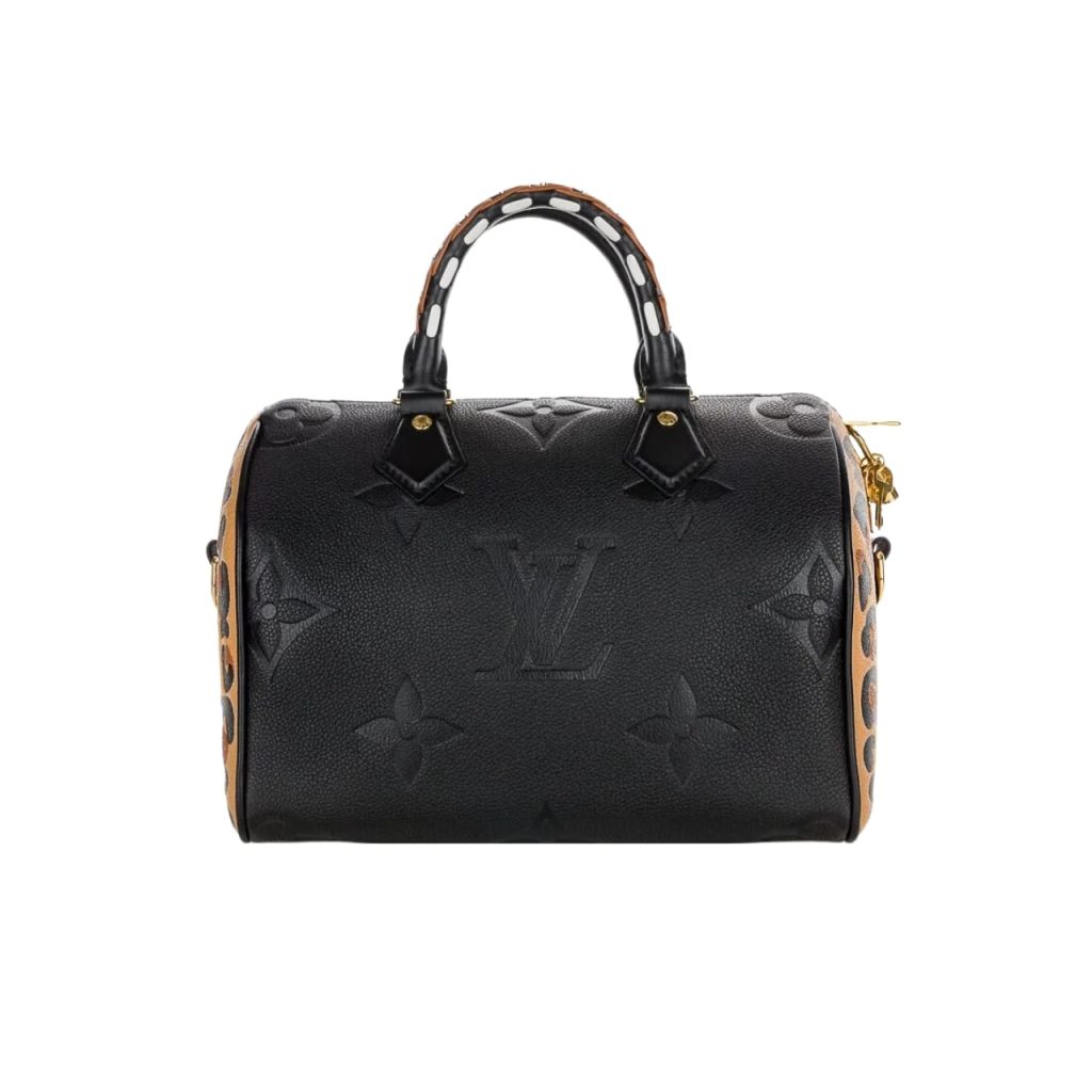 Louis Vuitton Speedy Bandouliere Bag Wild At Heart Monogram Empreinte Giant Black 26cm - Image 2