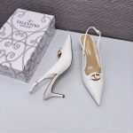 Valentino The Bold Edition Vlogo Leather Slingback Pump 60Mm In Ivory - Image 11