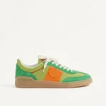 VALENTINO UPVILLAGE LOW TOP SNEAKER IN CRUST LEATHER AND NYLON