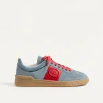 VALENTINO UPVILLAGE LOW TOP SNEAKER IN SPLIT LEATHER AND CALFSKIN NAPPA LEATHER