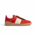 VALENTINO UPVILLAGE LOW TOP SNEAKER IN SPLIT LEATHER AND CALFSKIN NAPPA LEATHER