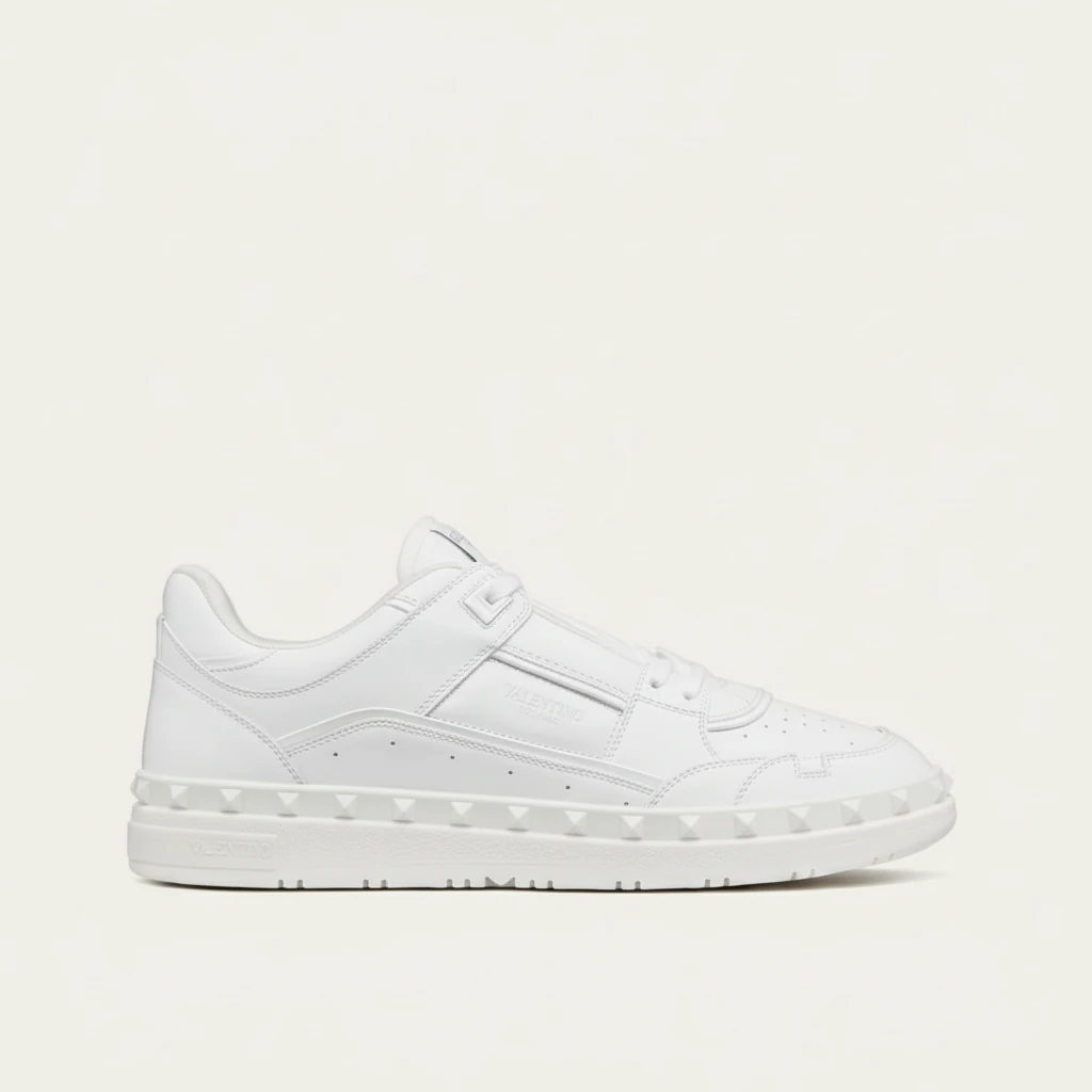 158543-valentino-freedots-low-top-sneaker-in-calfskin-5-side90view VALENTINO FREEDOTS LOW-TOP SNEAKER IN CALFSKIN - Image 1