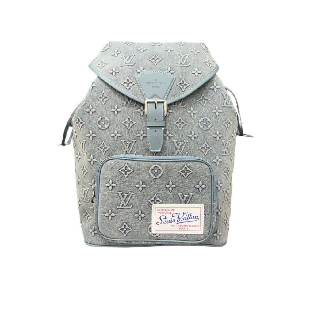 Louis Vuitton Montsouris Rucksack Monogram Wash Blue 32Cm - Image 2