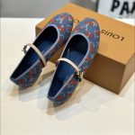 Louis Vuitton X Takashi Murakami Romy Flat Ballerina Monogram Cherry Denim 1Ahkov - Image 7