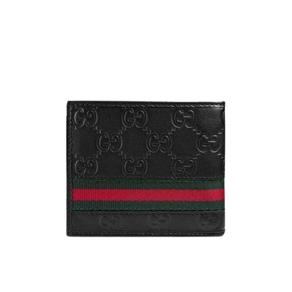 Gucci Guccissima Web Bifold Wallet Black 11cm - Image 2