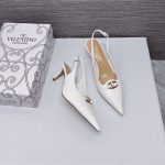 Valentino The Bold Edition Vlogo Leather Slingback Pump 60Mm In Ivory - Image 7