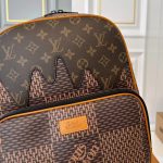 Louis Vuitton Nigo Monogram Reverse Canvas Backpack Brown 29Cm - Image 5