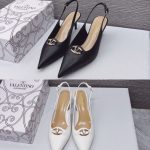 Valentino The Bold Edition Vlogo Leather Slingback Pump 60Mm In Ivory - Image 12
