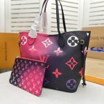 Louis Vuitton Neverfull MM Monogram Canvas Tote Bag Midnight Fuchsia 31cm M20511 - Image 3