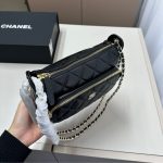 Chanel Shoulder Crossbody Bag With Chain Black 20cm - Image 6