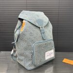 Louis Vuitton Montsouris Rucksack Monogram Wash Blue 32Cm - Image 4
