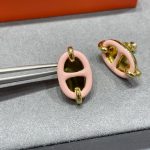Hermes Mini Maillon Earrings Light Pink - Image 5