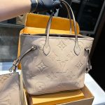 Louis Vuitton Neverfull MM Monogram Empreinte Bag Beige 32Cm - Image 3