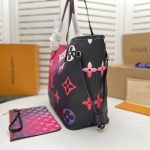 Louis Vuitton Neverfull MM Monogram Canvas Tote Bag Midnight Fuchsia 31cm M20511 - Image 6