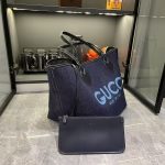 Gucci Totissima Medium Reversible Tote Denim Dark Blue 30Cm 820481 FAD3J 8441 - Image 4