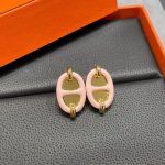 Hermes Mini Maillon Earrings Light Pink - Image 3