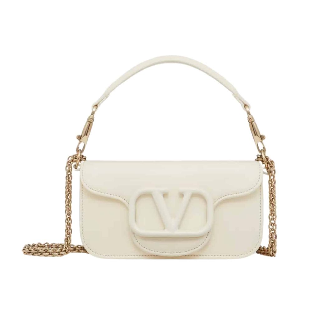 Valentino Garavani Locò Shoulder Bag In Ivory 27cm - Image 2