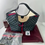 Gucci Giglio Small Tote Bag Blue And White GG Denim 25cm 860845 FAFRW 8864 - Image 4