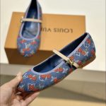 Louis Vuitton X Takashi Murakami Romy Flat Ballerina Monogram Cherry Denim 1Ahkov - Image 6