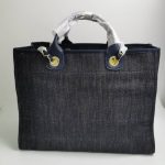 Chanel Medium Deauville Canvas Tote Blue 38Cm - Image 5