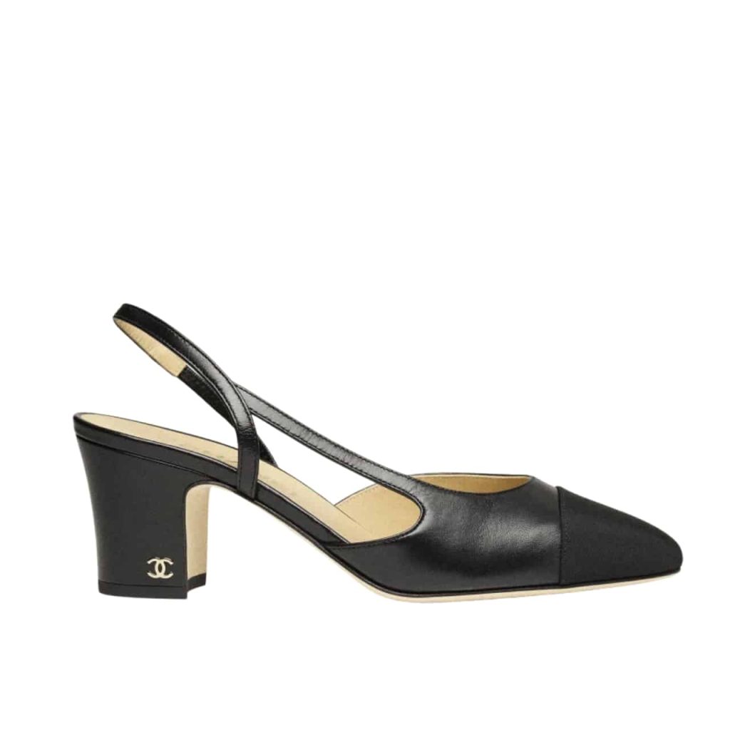 Chanel Slingbacks Grosgrain Black G31318 Y50006 94305 - Image 2