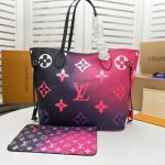 Louis Vuitton Neverfull MM Monogram Canvas Tote Bag Midnight Fuchsia 31cm M20511 - Image 7