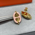 Hermes Mini Maillon Earrings Light Pink - Image 6