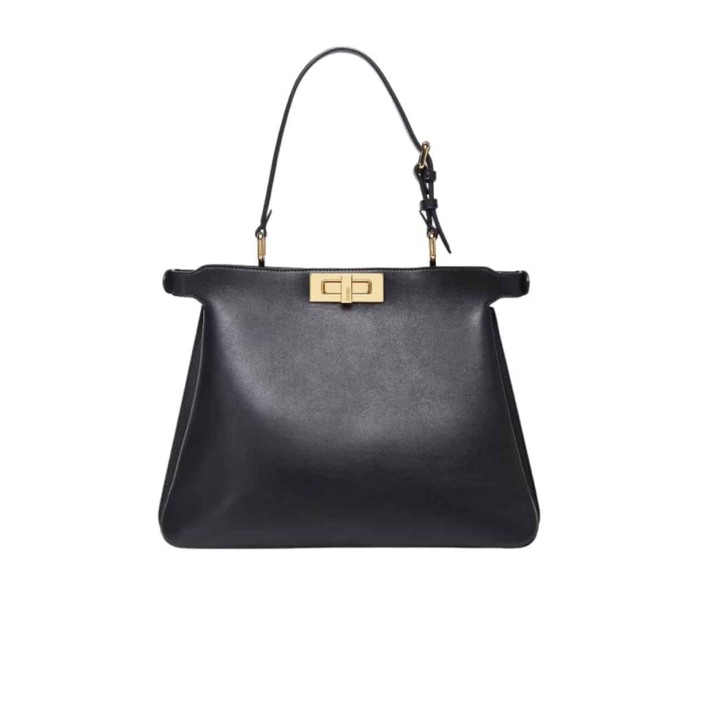Fendi Peekaboo Soft Medium Leather Bag Black 33Cm - Image 2