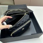 Chanel Shoulder Crossbody Bag With Chain Black 20cm - Image 10