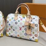 Louis Vuitton X Takashi Murakami Speedy Bandouliere White 25cm - Image 3
