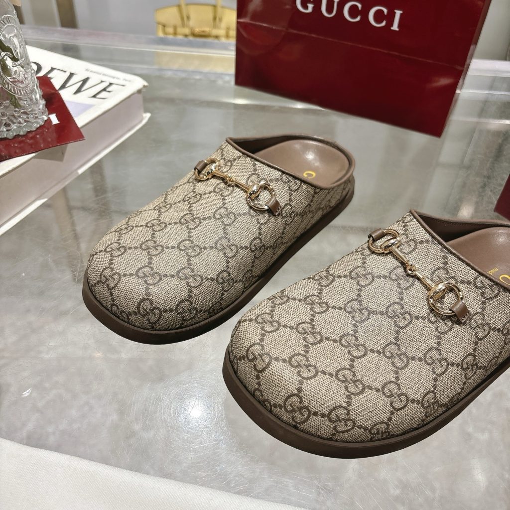 Gucci Women Mule With Horsebit Camel And Dark Brown Gg Canvas 837130 Fab10 2543 - Image 10