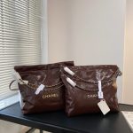 Chanel 22 Large Handbag Dark Brown 41cm - Image 8