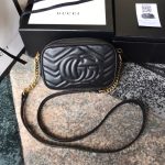 Gucci Marmont Small Matelasse Shoulder Bag Black 24cm 447632 DTD1T 1000 - Image 5